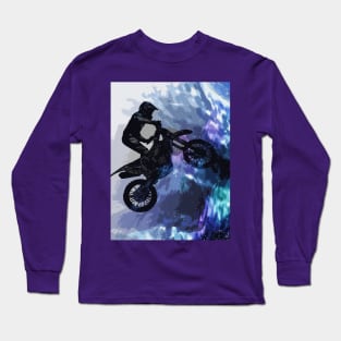 Jumping through Space - Motocross Rider Long Sleeve T-Shirt